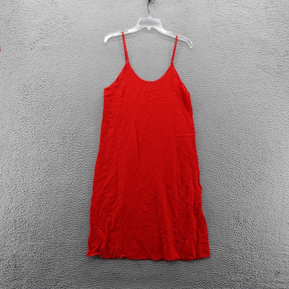 Farmโ Rio Womens Red Adjustable Spaghetti Strap VNeck Midi Slip Dress Small NEW